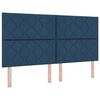 vidaXL Boxspringbett mit Matratze Blau 180 x 200 cm Stoff
