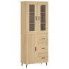 vidaXL Highboard Sonoma-Eiche 69,5x34x180 cm Holzwerkstoff