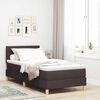 vidaXL Boxspringbett mit Matratze Dunkelbraun 100 x 200 cm Stoff