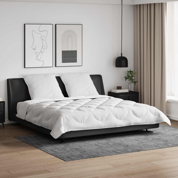 vidaXL Decke mit Kissen mit Kissen 3 pcs Wei&szlig; Mikrofaser