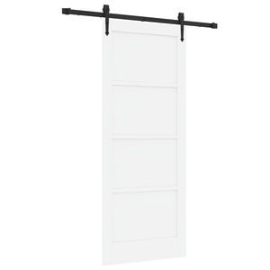 vidaXL Schiebet&uuml;r ORKDAL 83 x 202 cm Massives Kiefernholz Wei&szlig;