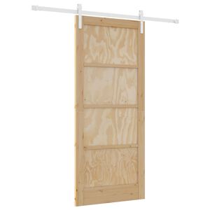 vidaXL Schiebet&uuml;r 86 x 198,5 cm Massives Kiefernholz