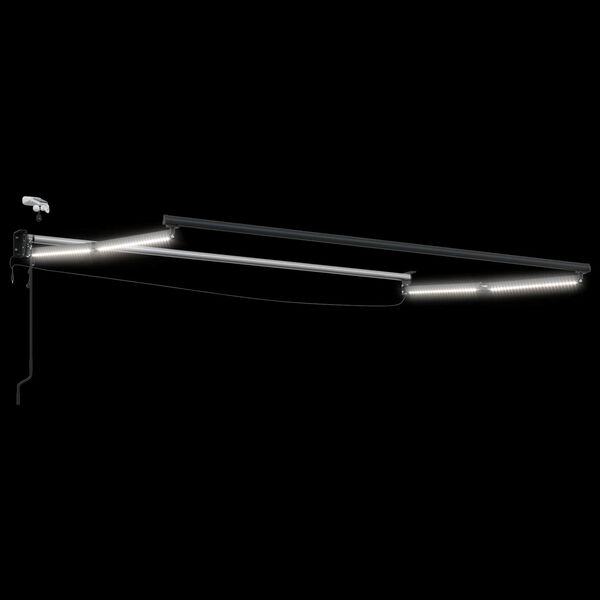 vidaXL Elektrische ausziehbare Markise Anthrazit und Wei&szlig; 3 x 2 m