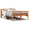 vidaXL Bettgestell mit Kopfteil ohne Matratze Wachsbraun 150x200 cm