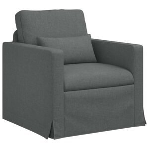 vidaXL Sofa Dunkelgrau Gesamtabmessungen: 78 x 78 x 80 cm (B x T x H)