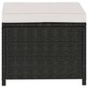 vidaXL 5-tlg. Garten-Lounge-Set mit Auflagen Poly Rattan Schwarz