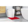 vidaXL Rutschfeste Badematte mit Toilettenausschnitt Rot 50 x 50 cm PP
