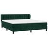 vidaXL Boxspringbett mit Matratze Dunkelgr&uuml;n 160x200 cm Samt