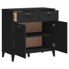 vidaXL Sideboard VIKEN Schwarz 80x40x80 cm Holzwerkstoff