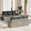vidaXL Gartensofa-set Hellgrau 55 x 55 x 37 cm Poly-Rattan