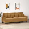 vidaXL 3-Sitzer-Sofa Braun 180 cm Samt