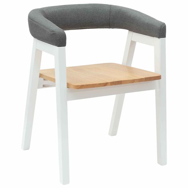 vidaXL Esszimmerst&uuml;hle 2 pcs Wei&szlig; 54 x 57 x 73 cm Massives Gummiholz