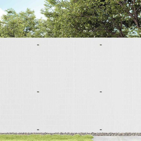 vidaXL Gartenzaun Doppelseitig Wei&szlig; 1,8x5 m PVC