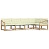 vidaXL Outdoor-Sofagarnitur 5 stk. Wei&szlig; und Creme