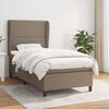 vidaXL Boxspringbett mit Matratze Taupe 100x200 cm Stoff