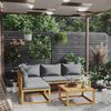 vidaXL 5-tlg. Garten-Lounge-Set mit Auflagen Massivholz Akazie
