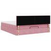 vidaXL Ottoman-Bett mit Matratze & LEDs Rosa 160x200 cm Samt