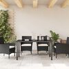 vidaXL Gartentisch Schwarz 140 x 80 x 73 cm Massivholz Teak