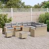 vidaXL Garten-Sofa-Set mit Kissen 12 pcs Beige und Hellgrau