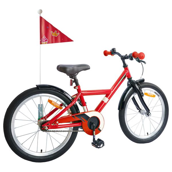vidaXL Kinderfahrrad 18 Zoll f&uuml;r 5-7 Jahre alt Rot