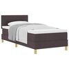 vidaXL Boxspringbett mit Matratze Dunkelbraun 100 x 200 cm Stoff