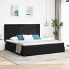 vidaXL Bett mit Stauraum und LED Schwarz 200 x 200 cm Samt
