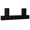 vidaXL 5-tlg. TV-Schrank-Set Hochglanz-Schwarz Holzwerkstoff