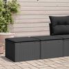 vidaXL 2-tlg. Garten-Sofagarnitur mit Kissen Schwarz Poly Rattan