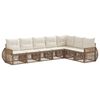 vidaXL Gartensofa-set 7 pcs Beige und Cremewei&szlig; Poly-Rattan