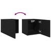 vidaXL TV-Schr&auml;nk 2 pcs Schwarz Eichen-Optik 30,5 x 30 x 30 cm