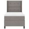 vidaXL Boxspringbett mit Matratze mit Kopfteil Taupe 200 x 80 cm Stoff