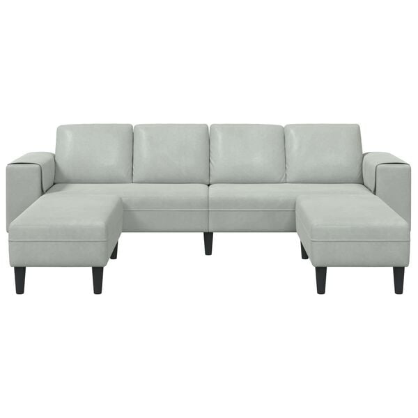 vidaXL Wohnzimmer Couch 3 pcs Hellgrau