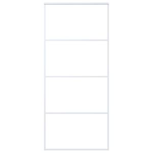 vidaXL Schiebet&uuml;r ESG-Glas und Aluminium 90x205 cm Wei&szlig;