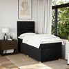 vidaXL Boxspringbett mit Matratze Schwarz 90x190 cm Stoff