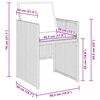 vidaXL Garten Essgruppe 5 pcs Grau Poly-Rattan