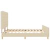 vidaXL Bettgestell mit Kopfteil Creme 180 x 200 cm Stoff