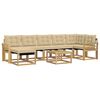 vidaXL Outdoor-Sofagarnitur 8 stk. Wei&szlig; und Beige
