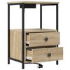 vidaXL Nachttisch 2 pcs Sonoma-Eiche 40 x 31 x 60 cm Holzwerkstoff