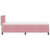 vidaXL Boxspringbett mit Matratze mit Kopfteil Rosa 80 x 200 cm Samt