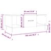 vidaXL Couchtisch Betongrau 102x50x40 cm Holzwerkstoff