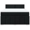 vidaXL Boxspringbett mit Matratze Schwarz 160x200 cm Stoff