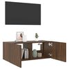 vidaXL TV-Wandschrank mit LED-Leuchten Braun Eichen-Optik 80x35x31 cm