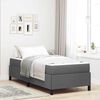 vidaXL Boxspringbett Dunkelgrau 90 x 190 cm Stoff