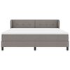 vidaXL Boxspringbett mit Matratze Taupe 180 x 200 cm Stoff