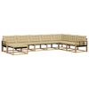 vidaXL Outdoor-Sofagarnitur mit Kissen 8 pcs Wei&szlig; und Beige