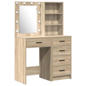 vidaXL Schminktisch 2 pcs Braun 50 x 41 x 135 cm Holzwerkstoff
