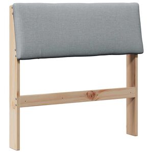 vidaXL Gepolstertes Kopfteil Hellgrau 75 cm Massives Kiefernholz