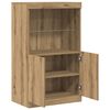 vidaXL LED-Sideboard Braun 60 x 37 x 100 cm Holzwerkstoff