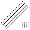 vidaXL Fenstergitter 175 x 60 cm Pulverbeschichteter Stahl Schwarz