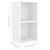 vidaXL TV-Wandschrank Wei&szlig; 37x37x72 cm Holzwerkstoff